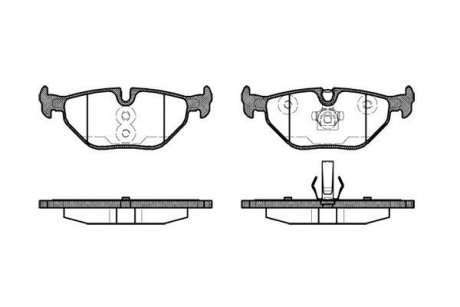 Колодки тормозные диск. задн. (Remsa) BMW 3e36, 3e46 WOKING P3653.40 (фото 1)