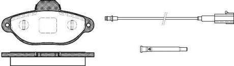 Колодки тормозные диск. перед. (Remsa) Fiat 500 07>, Fiorino Qubo 08> (P5143.21) WOKING P514321