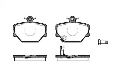 Колодки тормозные диск. перед. (Remsa) Smart Fortwo CityCoupe 01>, 07> WOKING P6053.02