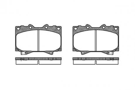 Колодки тормозные диск. перед. (Remsa) Land Cruiser Prado (_J15_) (09-)/Mitsubishi Pajero IV (09-) (P6073.04) WOKING P607304