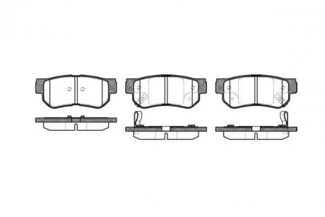 Колодки тормозные диск. задн. (Remsa) Hyundai Santa Fe I, Tucson I, Sonata IV V, Ka Sportage II, Magentis I II WOKING P6463.02