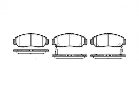 Колодки тормозные диск. перед. (Remsa) Honda Civic 00> 05> 12> / Hyundai Matrix 01>, Santa fe 2,7i 01> / Nissan X-trail 2,5i 01> (P6473.12) WOKI WOKING P647312