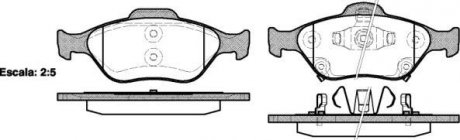 Колодки тормозные диск. перед. (Remsa) Toyota Yaris 05> 11> WOKING P6663.12