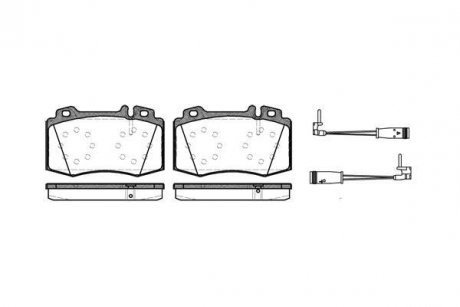 Колодки тормозные диск. перед. (Remsa) MB C203 E211 S220 ML163 Brembo ver. WOKING P6693.02 (фото 1)