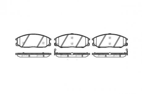 Колодки тормозные диск. перед. (Remsa) Ssang Yong Rexton I, Action I, Kyron I / Hyundai Santa fe I (P6713.12) WOKING P671312