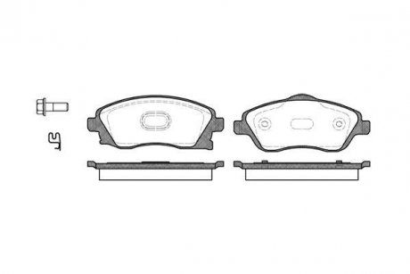 Гальмівні колодки перед Combo/Meriva 00-12 WOKING P6743.12