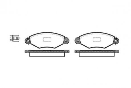 Колодки тормозные диск. перед. (Remsa) Citroen Xsara, Peugeot 206 206+ WOKING P7433.00