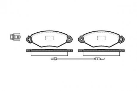 Гальмівні колодки перед. Kangoo 1.2-1.6 97- (Bosch) (з датчиком) WOKING P7433.01