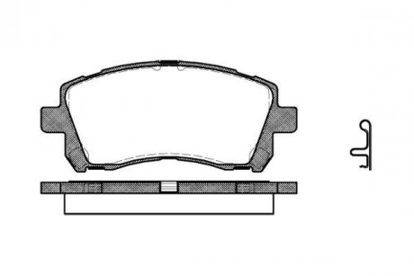 Колодки гальмівні диск. перед. (вир-во Remsa) Subaru Outback (bl, bp) 2.5 03-10 (P7553.02) WOKING P755302