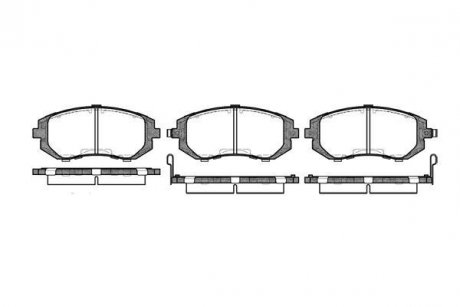 Гальмівні колодки перед. Subaru Impreza 02-/Forester 02- (akebono) WOKING P8513.02