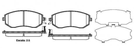 Колодки тормозные диск. перед. (Remsa) Subaru Forester 08> 13>, Impreza 08> 12>, Legasy 09> 13>, XV 12> WOKING P8513.04