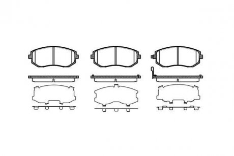 Колодки тормозные диск. перед. (Remsa) Subaru Forester 03> 08> 13> / Impreza 00> 07> / Legasy 03> 09> / XV 12> (P8513.11) WOKING P851311