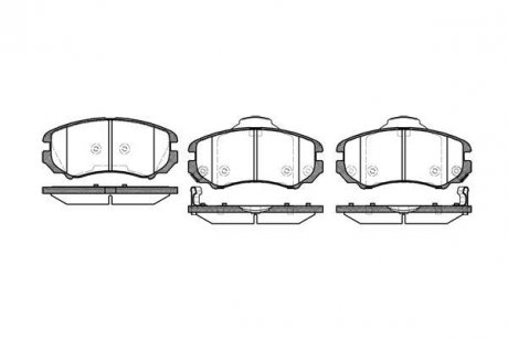 Колодки тормозные диск. перед. (Remsa) Hyundai Tucson I / Sportage II / Sonata Magentis 05>10 (P8533.02) WOKING P853302