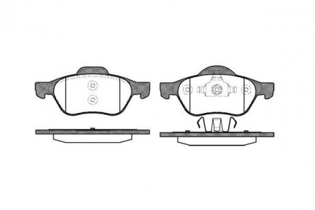 Колодки тормозные диск. перед. (Remsa) Renault Megane II Scenic II Laguna II III WOKING P8623.00