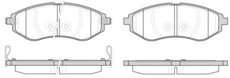 Колодки тормозные диск. перед. (Remsa) Chevrolet Aveo T200 T250 R14 (P8863.02) WOKING P886302
