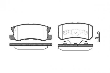 Колодки тормозные диск. задн. (Remsa) Citroen C4 aircross 1.6 10-,Citroen C4 aircross 1.8 10- WOKING P9033.02