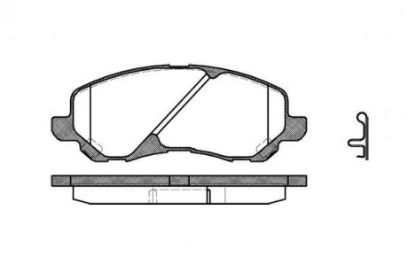 Колодки тормозные диск. перед. (Remsa) Mitsubishi ASX 10> / Lancer X 08> / Grandis 04> WOKING P9043.02