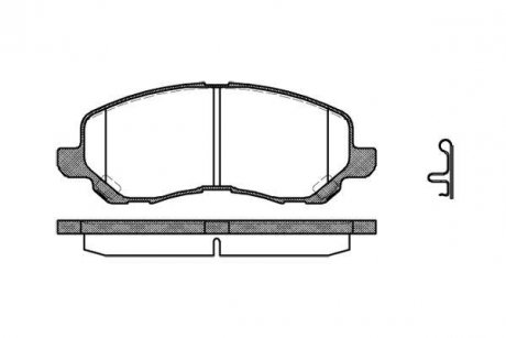 Колодки тормозные диск. перед. (Remsa) Citroen C4 aircross 2.0 10-,Dodge Caliber 2.0 06- WOKING P9043.12