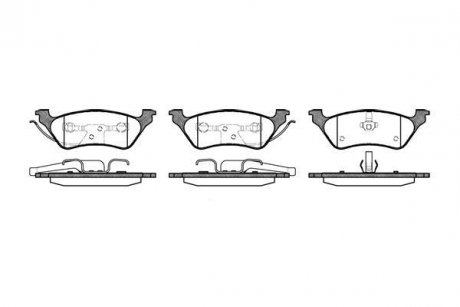 Колодки тормозные диск. задн. (Remsa) Dodge Caravan 2.4 00-07,Dodge Caravan 3.3 00-07 (P9113.00) WOKING P911300