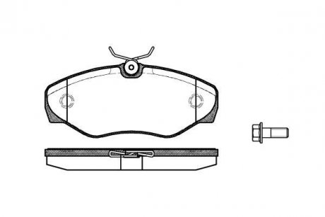 Колодки тормозные диск. перед. (Remsa) Nissan Primastar 1.9 01-,Nissan Primastar 1.9 02- WOKING P9343.10