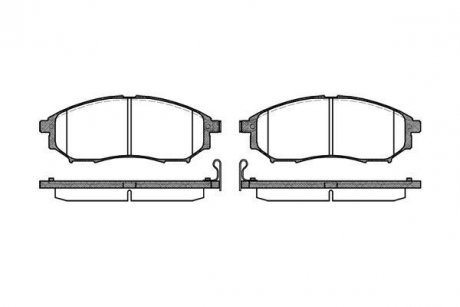 Колодки тормозные диск. перед. (Remsa) Infiniti Ex 2.5 07-,Infiniti Ex 3.0 07- WOKING P9523.14