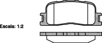 Колодки тормозные диск. задн. (Remsa) Toyota Camry (V30) (01-06) WOKING P9543.00