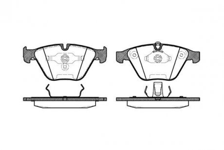 Колодки тормозные диск. перед. (Remsa) BMW 5e60 7e65 3e90 (P9573.00) WOKING P957300