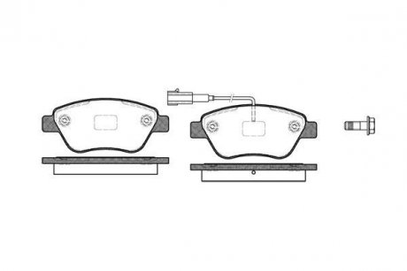 Гальмівні колодки перед. FIAT 500/PUNTO/QUBO/SKODA SUPERB/CITROËN NEMO 0.9-1.8 07- WOKING P9583.11