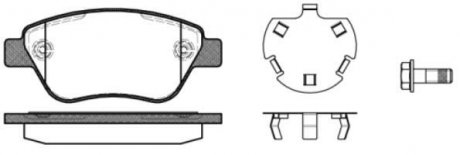 Колодки тормозные диск. перед. (Remsa) Opel Corsa D / Fiat Doblo 01>10 WOKING P9583.30