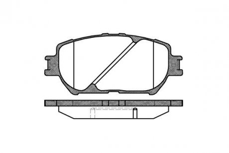 Колодки тормозные диск. перед. (Remsa) Toyota Camry 2.0 01-06,Toyota Camry 2.4 01-06 WOKING P9843.00 (фото 1)