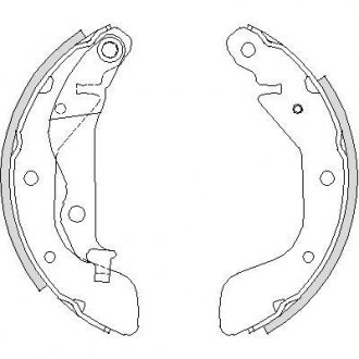 Колодки тормозные бараб. задн. (Remsa) Chevrolet Aveo T250 T300 (Z4208.00) WOKING Z420800 (фото 1)