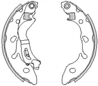 Колодки гальмівні бараб. задн. (вир-во Remsa) Fiat 500 07> Panda 03> (Z4249.00) WOKING Z424900