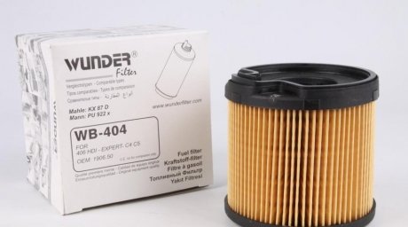 Фільтр паливний Fiat Scudo/Citroen Jumpy/Peugeot Expert 2.0JTD/HDi 99-04 (с-ма Bosch) WUNDER FILTER WB 404