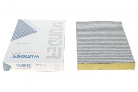 Фільтр салону Citroen C2/C3/C4/Peugeot 307/308 00- (вугільний) WUNDER FILTER WPK 406