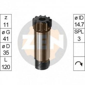 Бендикс стартера ZEN ZN0036