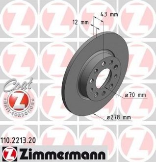 Диск гальмівний ZIMMERMANN 110.2213.20