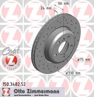 Диск гальмівний SPORT Z ZIMMERMANN 150.3482.52