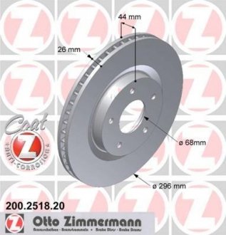 Диск тормозной ZIMMERMANN 200.2518.20