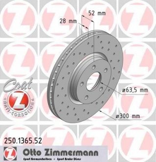 Диск гальмівний ZIMMERMANN 250.1365.52