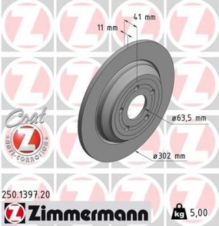 Диск гальмівний ZIMMERMANN 250.1397.20