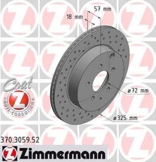 Диск гальмівний ZIMMERMANN 370.3059.52