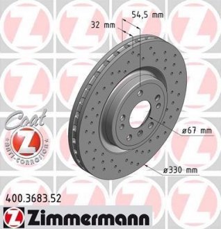 Диск гальмівний SPORT Z ZIMMERMANN 400.3683.52