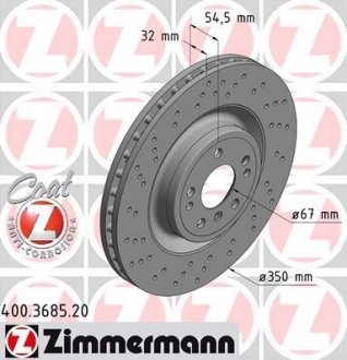 Диск тормозной ZIMMERMANN 400368520 (фото 1)