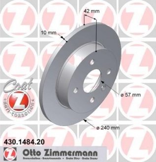 Диск гальмівний ZIMMERMANN 430.1484.20