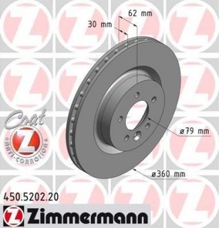 Диск гальмівний ZIMMERMANN 450.5202.20