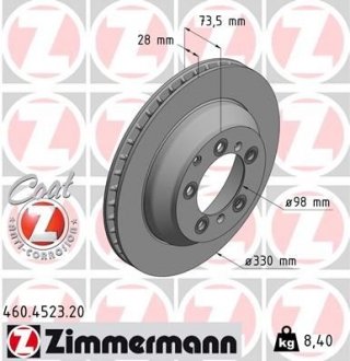 Диск гальмівний ZIMMERMANN 460.4523.20