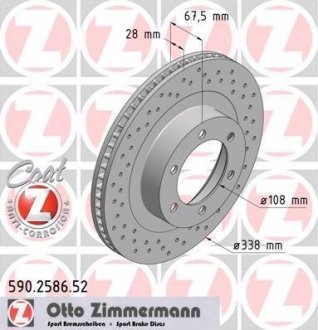 Диск гальмівний ZIMMERMANN 590.2586.52