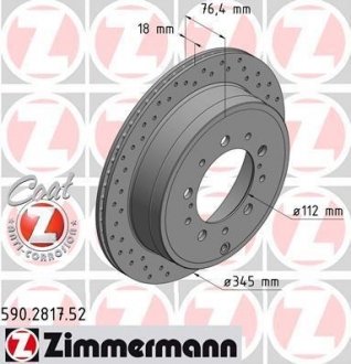 Диск гальмівний ZIMMERMANN 590.2817.52