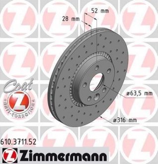 Диск гальмівний SPORT Z ZIMMERMANN 610371152