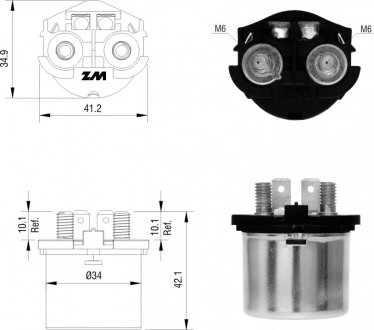 Втягуюче реле стартера ZM ZM1101